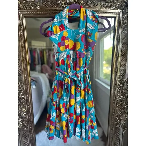 Trash Diva Yves Circle Dress Tutti Fruity Blue Balloon Print Size 6 NEW NWT - Picture 2 of 7
